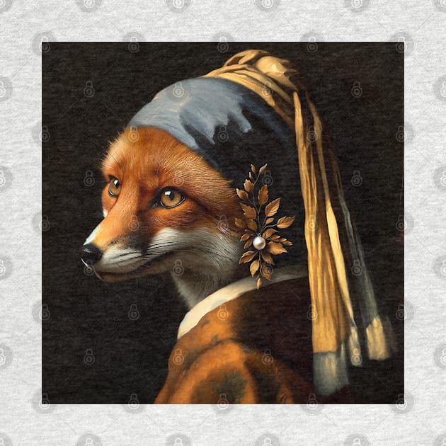 Wildlife Conservation - Pearl Earring Red Fox Meme by Edd Paint Something